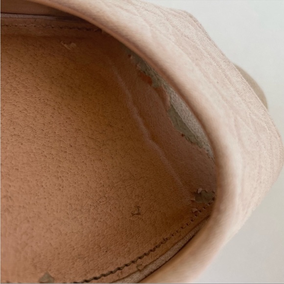 H&M Snake-Print Faux Suede Cork Platform Wedge Heel Pale Pink Women's Size 7.5 - Picture 9 of 10